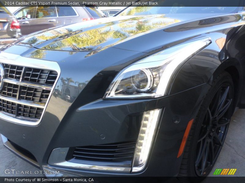 Phantom Gray Metallic / Jet Black/Jet Black 2014 Cadillac CTS Vsport Premium Sedan