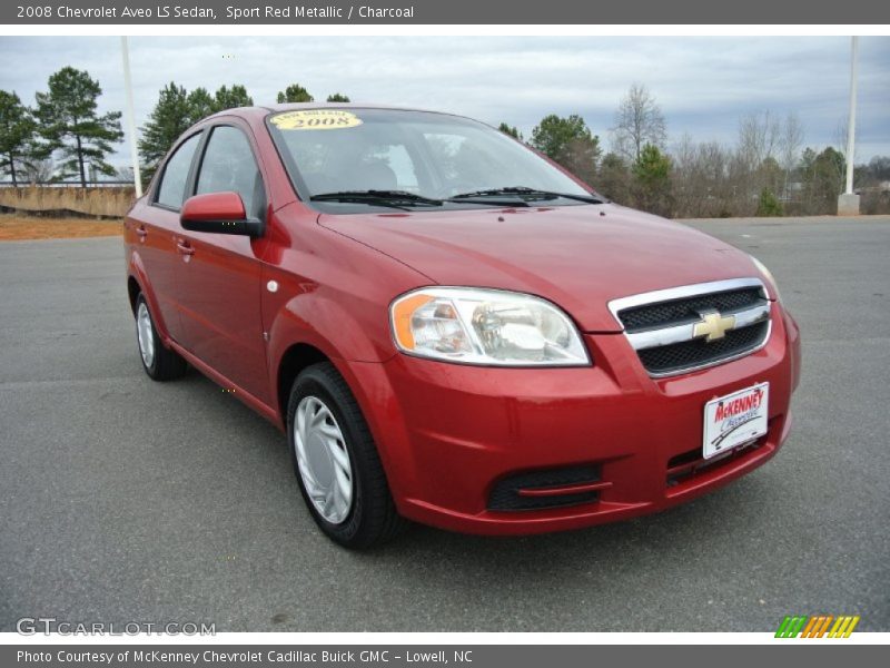 Sport Red Metallic / Charcoal 2008 Chevrolet Aveo LS Sedan