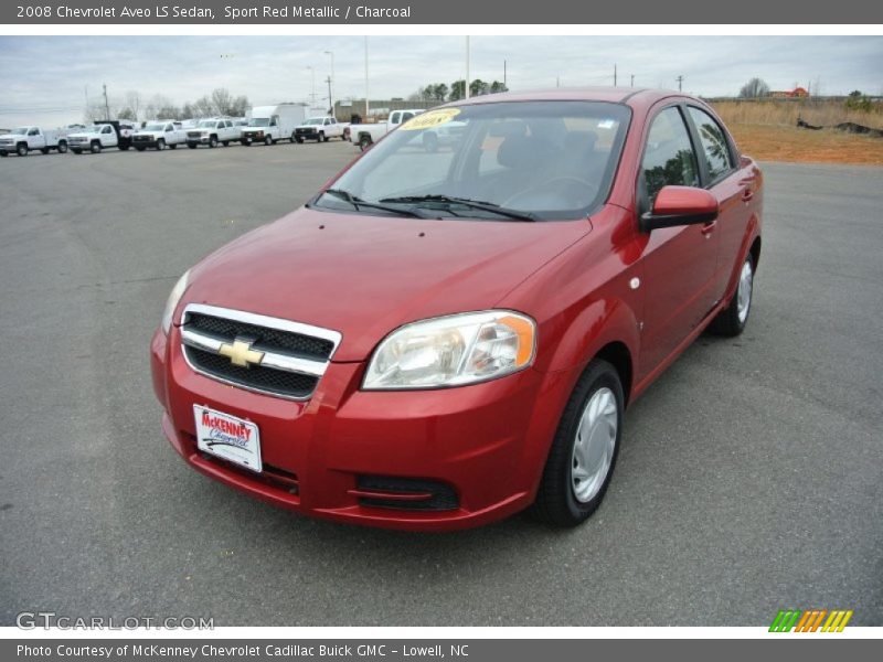 Sport Red Metallic / Charcoal 2008 Chevrolet Aveo LS Sedan