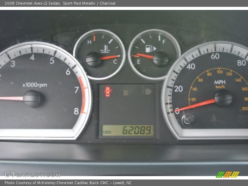Sport Red Metallic / Charcoal 2008 Chevrolet Aveo LS Sedan