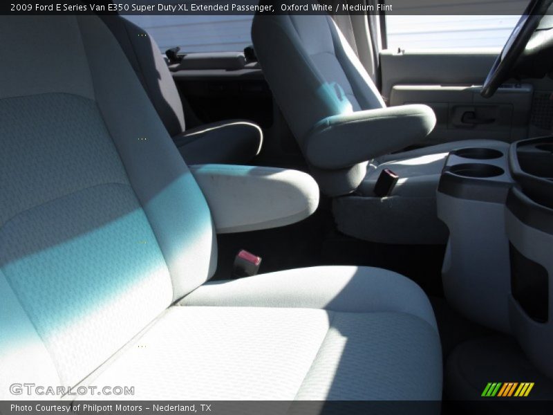 Oxford White / Medium Flint 2009 Ford E Series Van E350 Super Duty XL Extended Passenger
