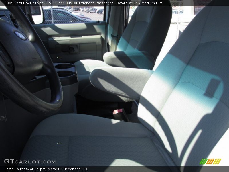 Oxford White / Medium Flint 2009 Ford E Series Van E350 Super Duty XL Extended Passenger