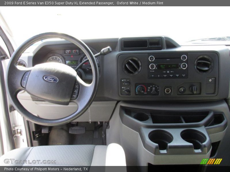 Oxford White / Medium Flint 2009 Ford E Series Van E350 Super Duty XL Extended Passenger