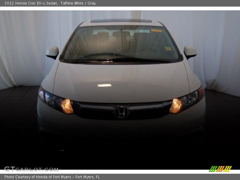 Taffeta White / Gray 2012 Honda Civic EX-L Sedan