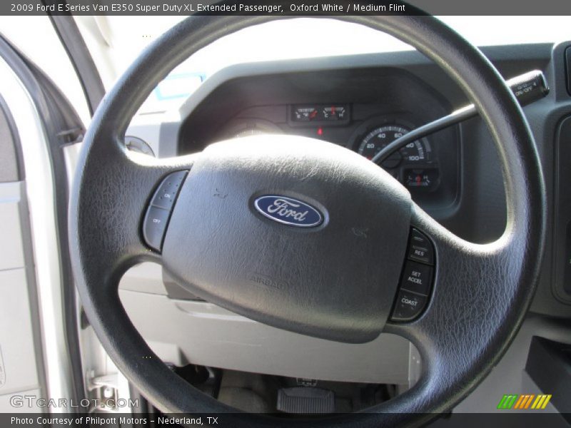 Oxford White / Medium Flint 2009 Ford E Series Van E350 Super Duty XL Extended Passenger