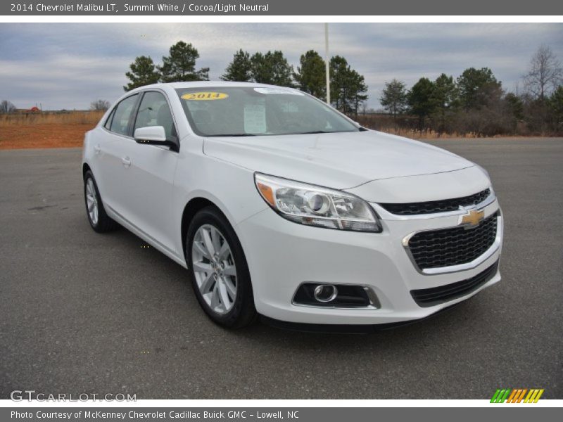 Summit White / Cocoa/Light Neutral 2014 Chevrolet Malibu LT