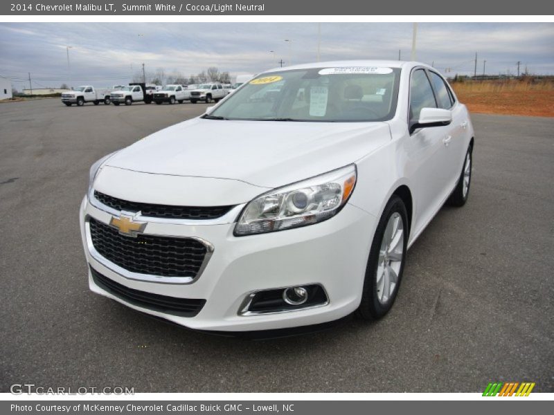 Summit White / Cocoa/Light Neutral 2014 Chevrolet Malibu LT