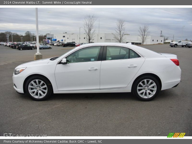 Summit White / Cocoa/Light Neutral 2014 Chevrolet Malibu LT