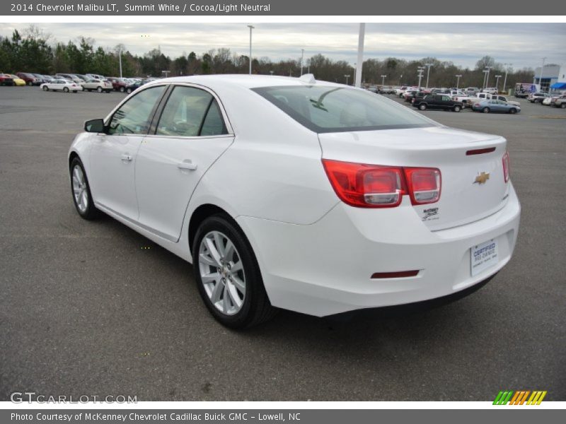 Summit White / Cocoa/Light Neutral 2014 Chevrolet Malibu LT