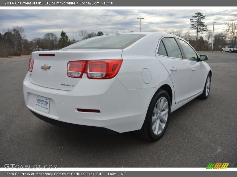Summit White / Cocoa/Light Neutral 2014 Chevrolet Malibu LT