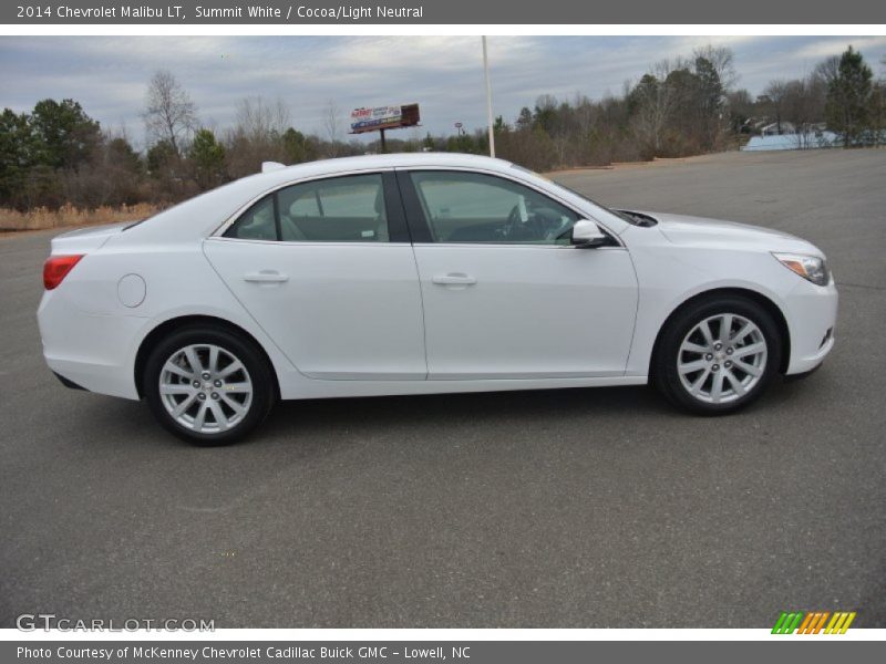 Summit White / Cocoa/Light Neutral 2014 Chevrolet Malibu LT