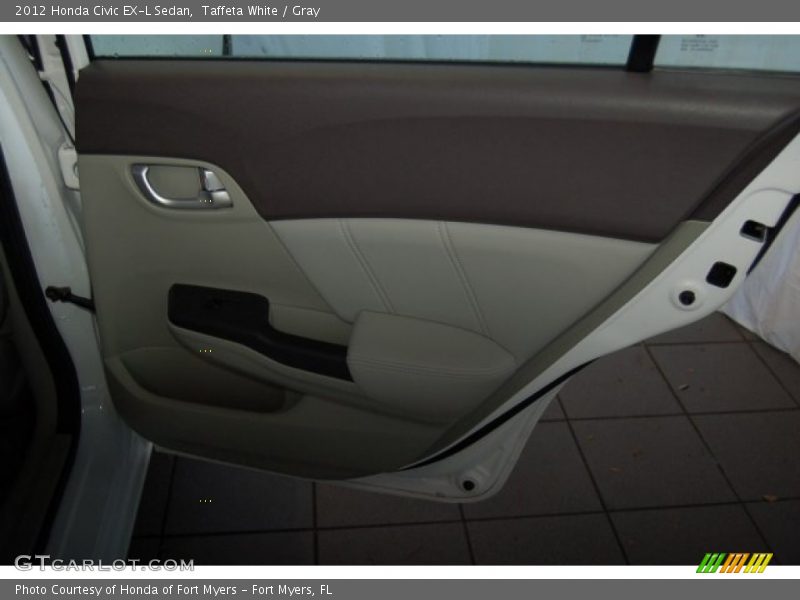 Taffeta White / Gray 2012 Honda Civic EX-L Sedan