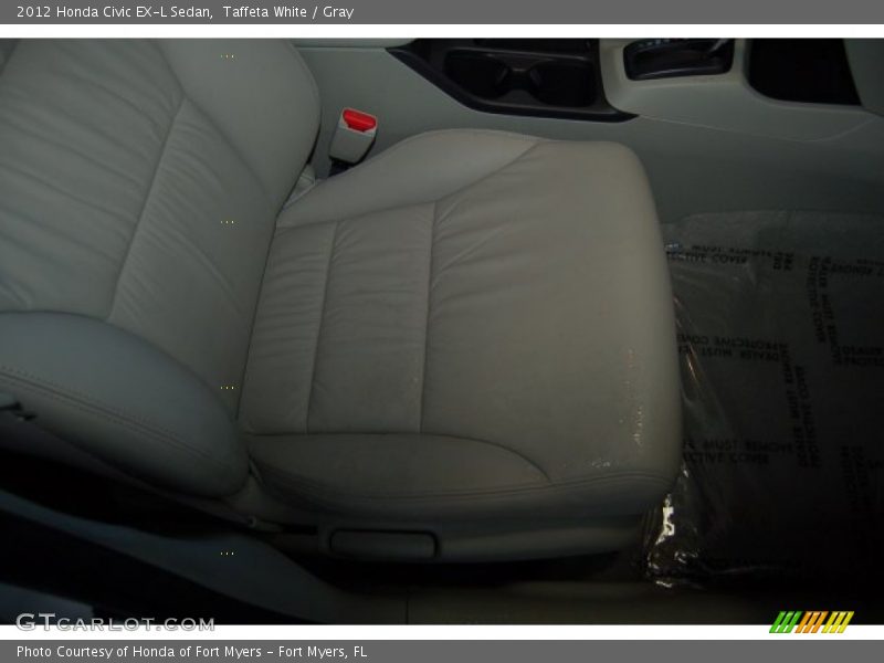 Taffeta White / Gray 2012 Honda Civic EX-L Sedan