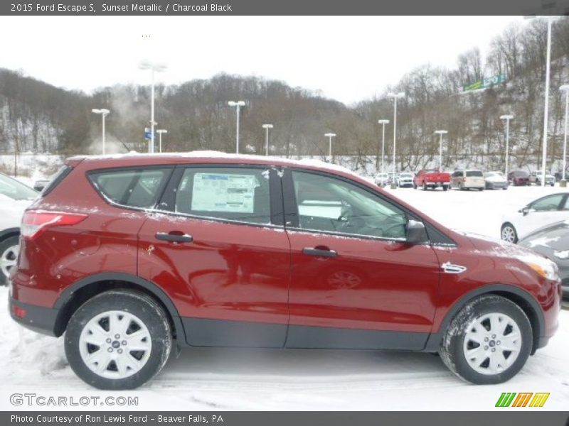 Sunset Metallic / Charcoal Black 2015 Ford Escape S