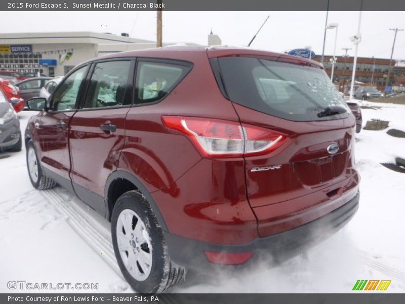 Sunset Metallic / Charcoal Black 2015 Ford Escape S