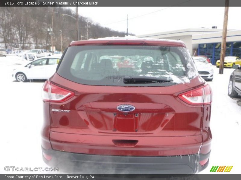 Sunset Metallic / Charcoal Black 2015 Ford Escape S