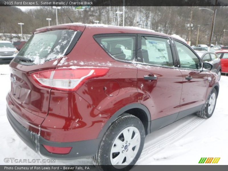 Sunset Metallic / Charcoal Black 2015 Ford Escape S