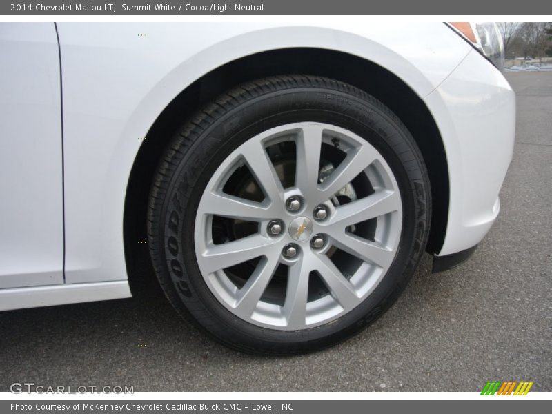 Summit White / Cocoa/Light Neutral 2014 Chevrolet Malibu LT