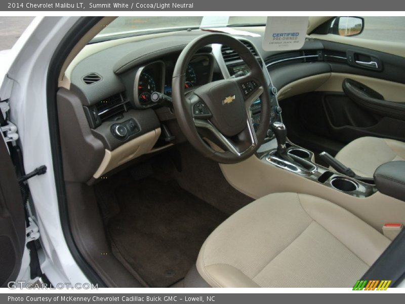 Summit White / Cocoa/Light Neutral 2014 Chevrolet Malibu LT