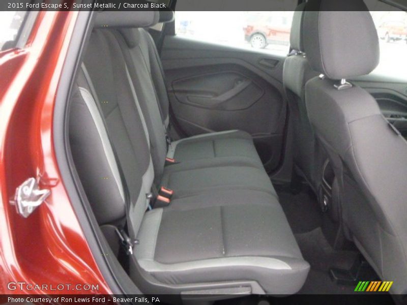 Sunset Metallic / Charcoal Black 2015 Ford Escape S