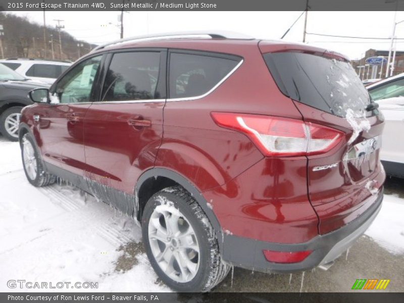 Sunset Metallic / Medium Light Stone 2015 Ford Escape Titanium 4WD