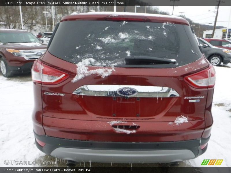 Sunset Metallic / Medium Light Stone 2015 Ford Escape Titanium 4WD