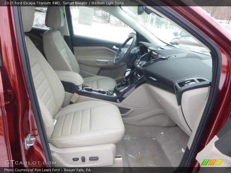 Sunset Metallic / Medium Light Stone 2015 Ford Escape Titanium 4WD