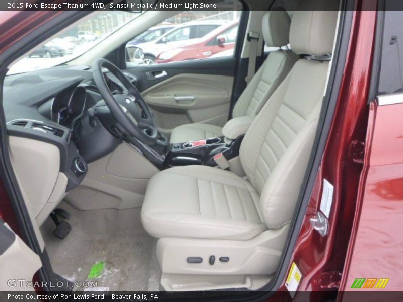 Sunset Metallic / Medium Light Stone 2015 Ford Escape Titanium 4WD