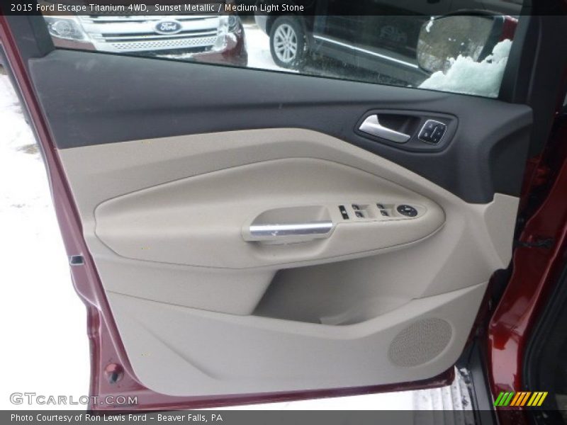 Sunset Metallic / Medium Light Stone 2015 Ford Escape Titanium 4WD