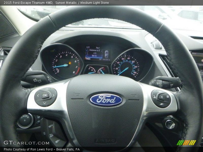 Sunset Metallic / Medium Light Stone 2015 Ford Escape Titanium 4WD