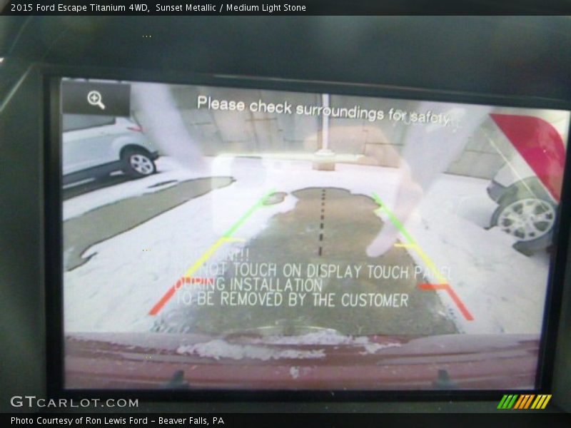 Sunset Metallic / Medium Light Stone 2015 Ford Escape Titanium 4WD
