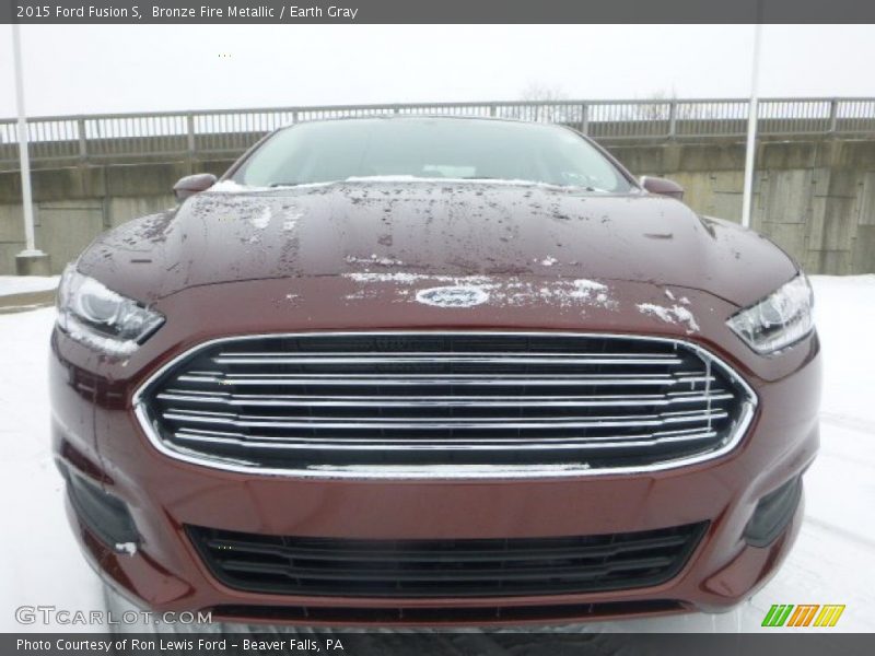 Bronze Fire Metallic / Earth Gray 2015 Ford Fusion S