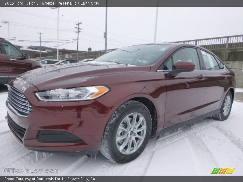 Bronze Fire Metallic / Earth Gray 2015 Ford Fusion S