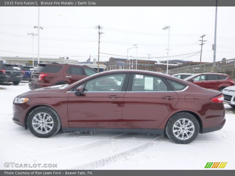 Bronze Fire Metallic / Earth Gray 2015 Ford Fusion S