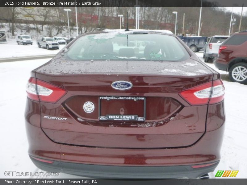 Bronze Fire Metallic / Earth Gray 2015 Ford Fusion S