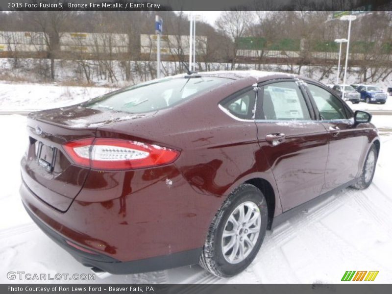 Bronze Fire Metallic / Earth Gray 2015 Ford Fusion S