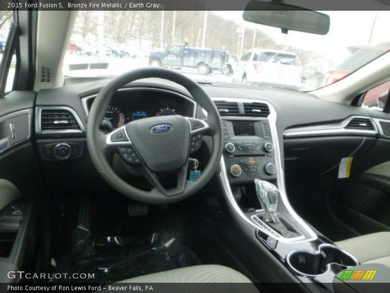 Bronze Fire Metallic / Earth Gray 2015 Ford Fusion S