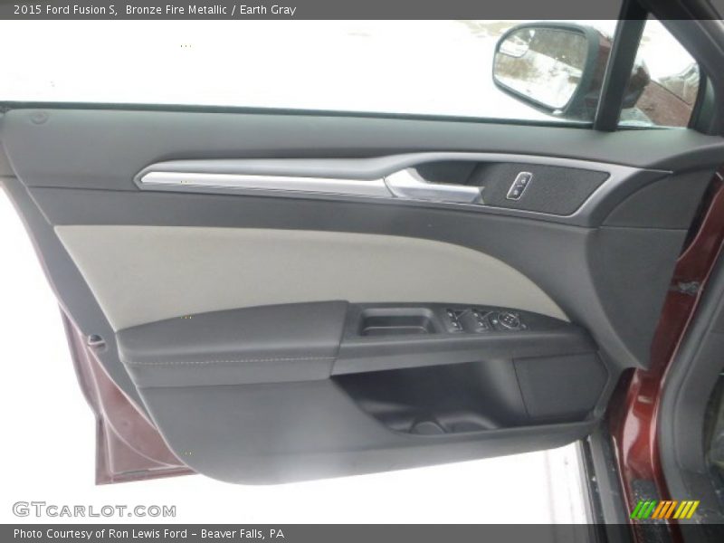 Bronze Fire Metallic / Earth Gray 2015 Ford Fusion S
