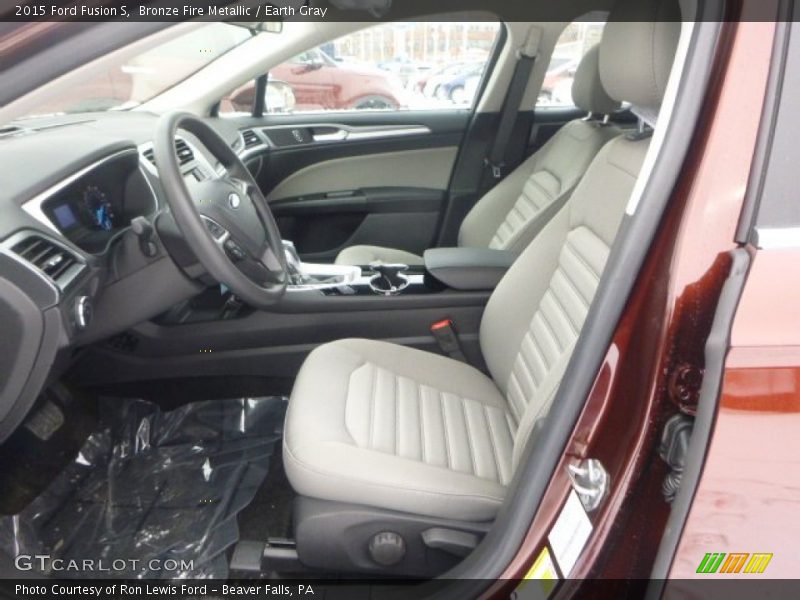 Bronze Fire Metallic / Earth Gray 2015 Ford Fusion S