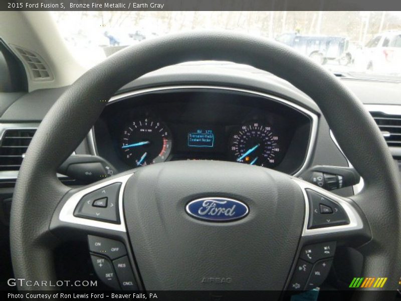 Bronze Fire Metallic / Earth Gray 2015 Ford Fusion S
