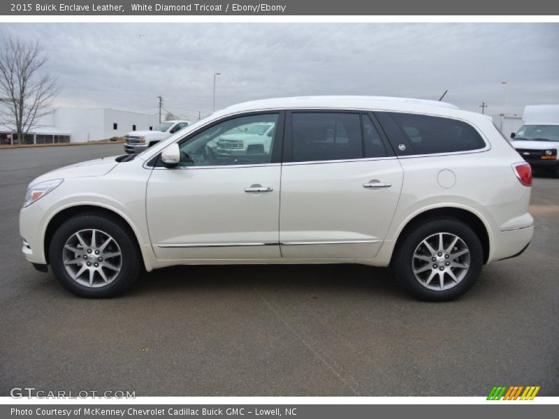 White Diamond Tricoat / Ebony/Ebony 2015 Buick Enclave Leather