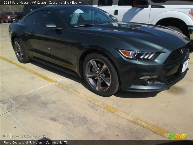 Guard Metallic / Ebony 2015 Ford Mustang V6 Coupe