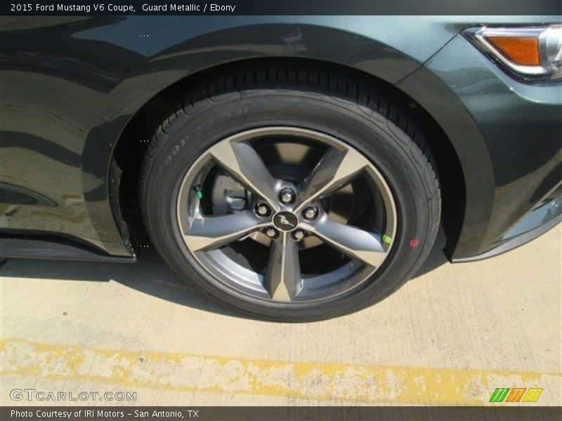 Guard Metallic / Ebony 2015 Ford Mustang V6 Coupe