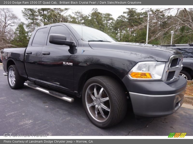Brilliant Black Crystal Pearl / Dark Slate/Medium Graystone 2010 Dodge Ram 1500 ST Quad Cab