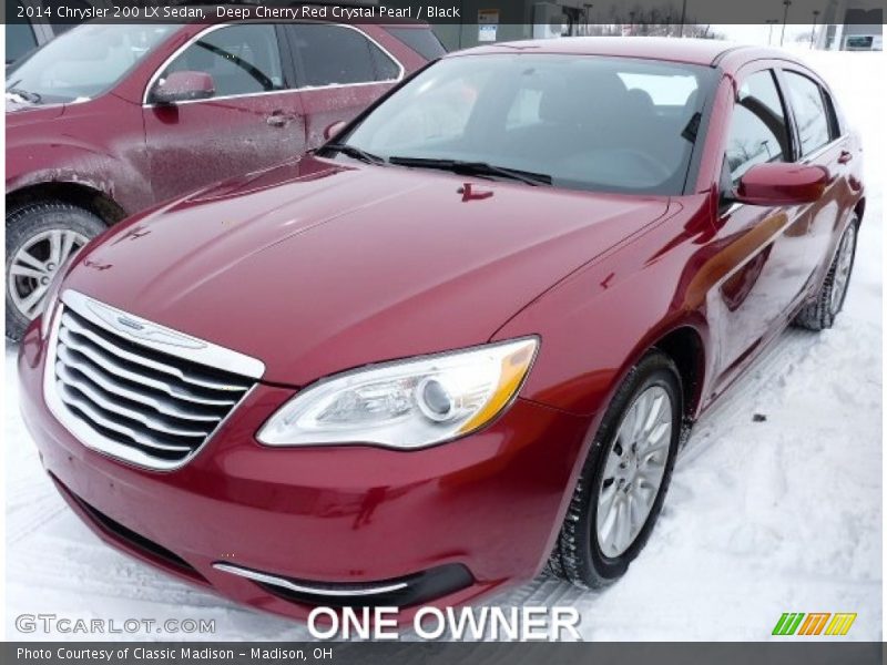 Deep Cherry Red Crystal Pearl / Black 2014 Chrysler 200 LX Sedan