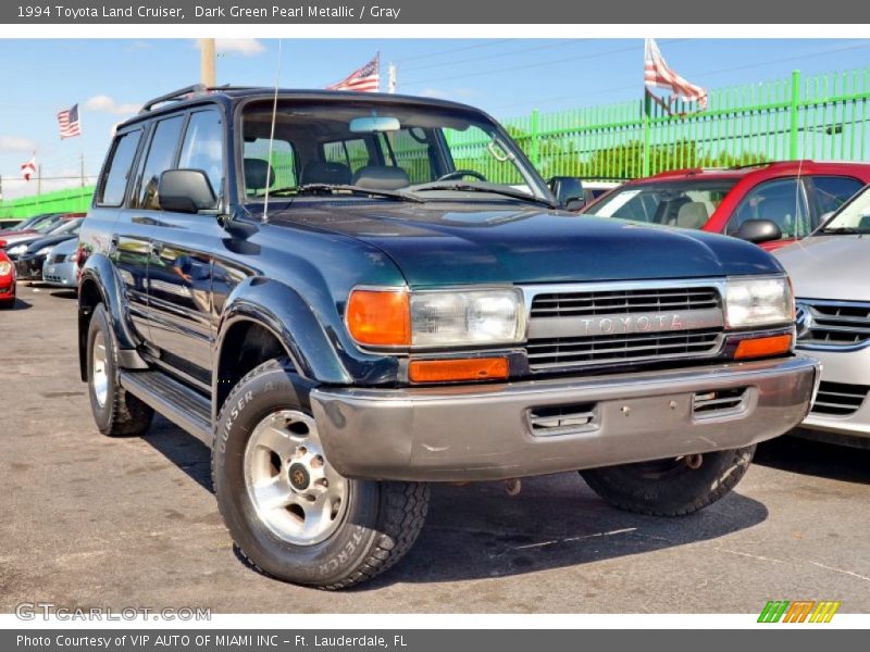 Dark Green Pearl Metallic / Gray 1994 Toyota Land Cruiser