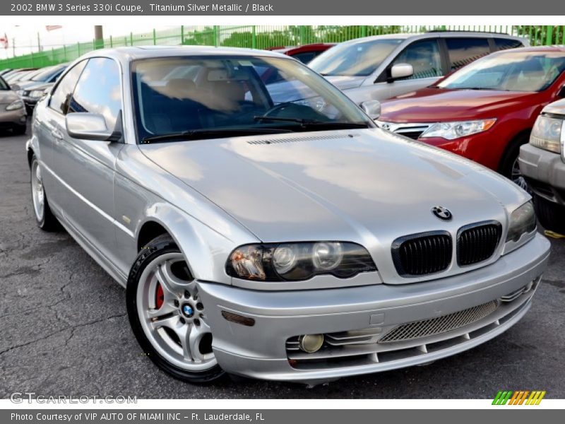 Titanium Silver Metallic / Black 2002 BMW 3 Series 330i Coupe