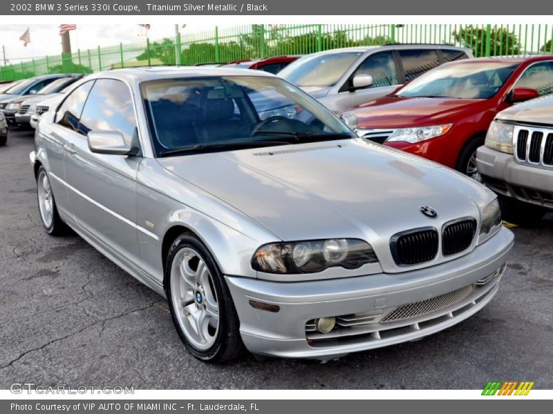 Titanium Silver Metallic / Black 2002 BMW 3 Series 330i Coupe