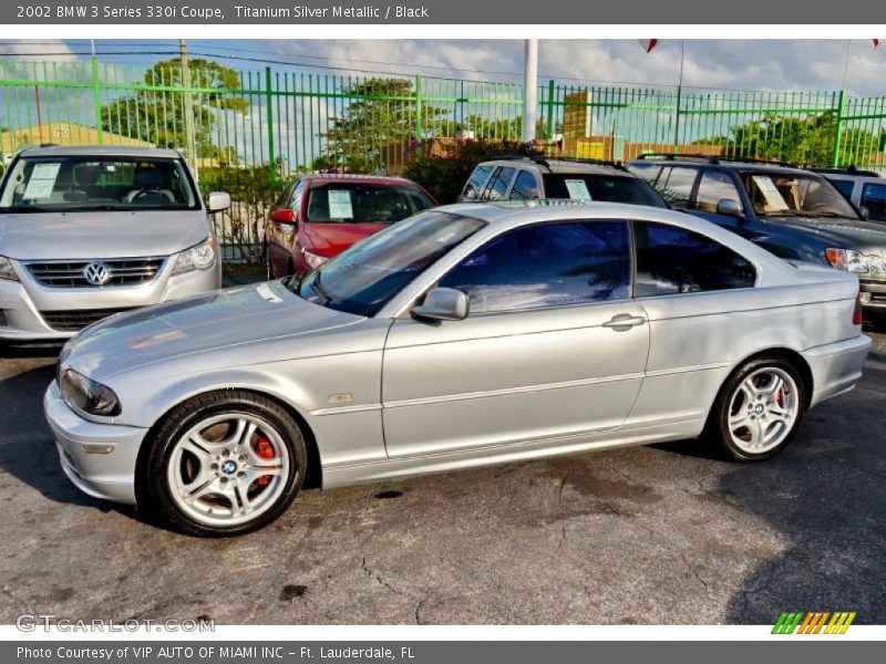 Titanium Silver Metallic / Black 2002 BMW 3 Series 330i Coupe