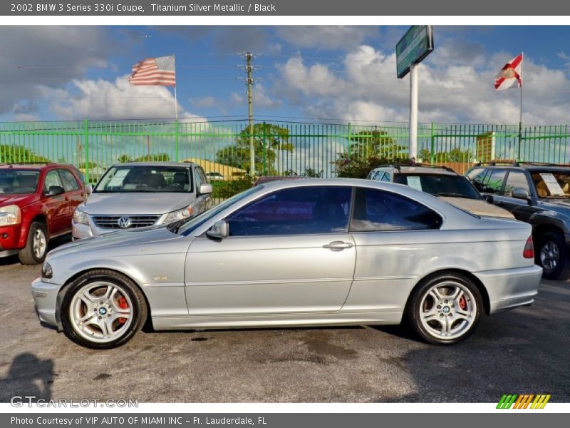 Titanium Silver Metallic / Black 2002 BMW 3 Series 330i Coupe